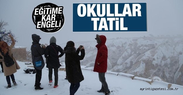  Kırıkkale'de Eğitime Kar Engeli