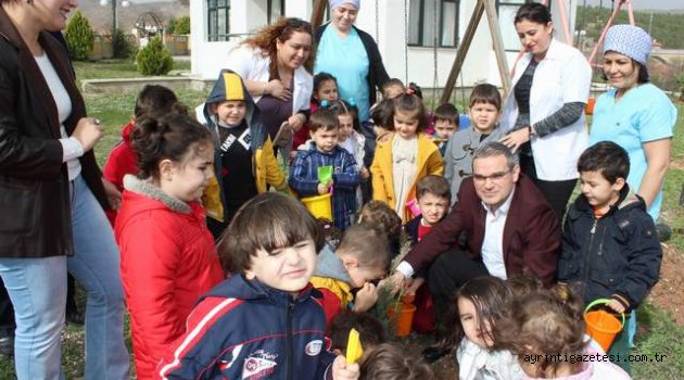 Kreşte her çocuğa bir ağaç