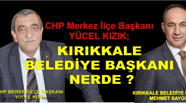 BELEDİYE BAŞKANI NERDE?
