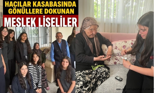 Hacılar kasabasında gönüllere dokunan meslek liseliler 