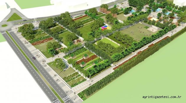Büyük şehir parkında sona doğru