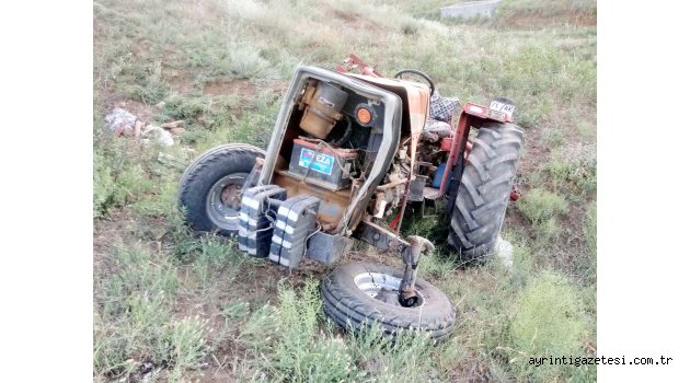 Devrilen traktörün altında kalan dede ve torunu öldü