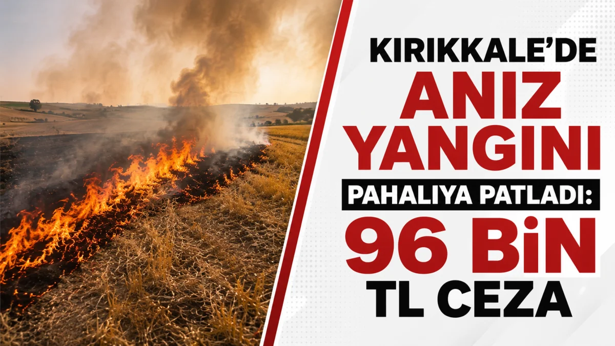 Kırıkkale’de Anız Yangını Pahalıya Patladı: 96 Bin TL Ceza
