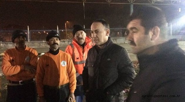 Saygılı işçileri ziyaret etti