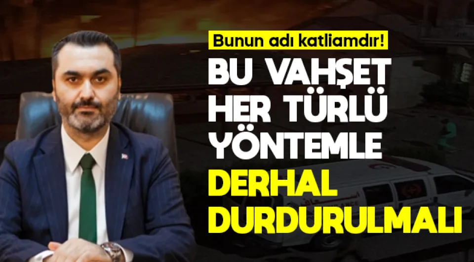 Mustafa Kaplan; Bu vahşet her türlü yöntemle derhal durdurulmalı
