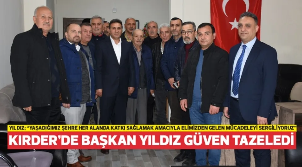 KIRDER'de Başkan Yıldız güven tazeledi