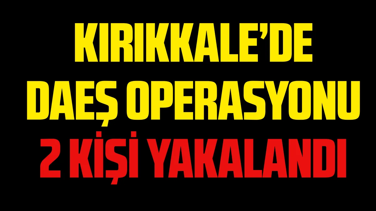 Kırıkkale'de DAEŞ operasyonu 2 kişi yakalandı