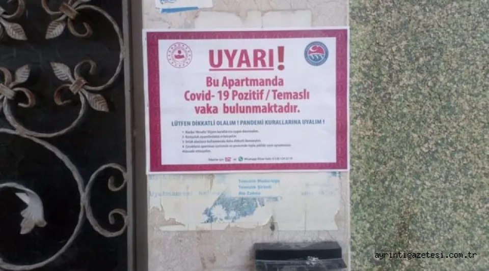BU APARTMANDA COVİD-19 VAR!