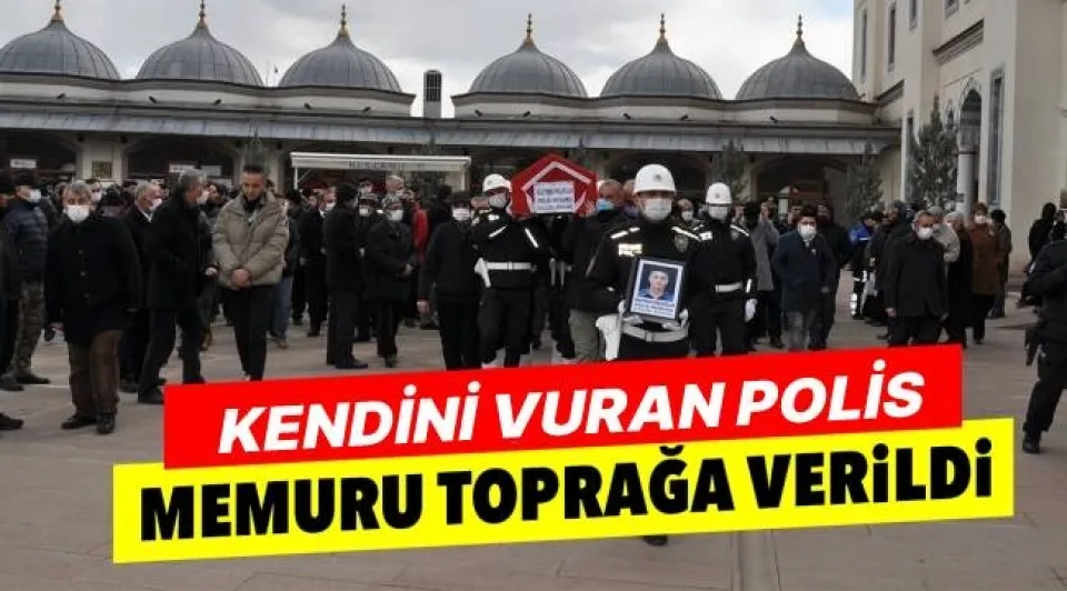 Kendini vuran polis memuru toprağa verildi
