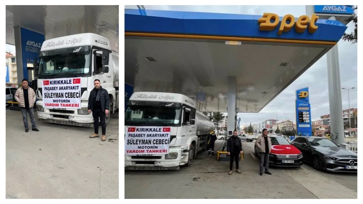 Deprem bölgesine baba ve oğlundan çok anlamlı yardım