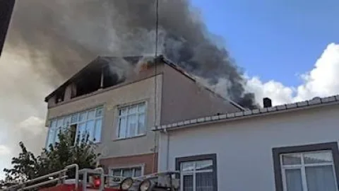 BABASIYLA TARTIŞTI EVİ YAKTI 