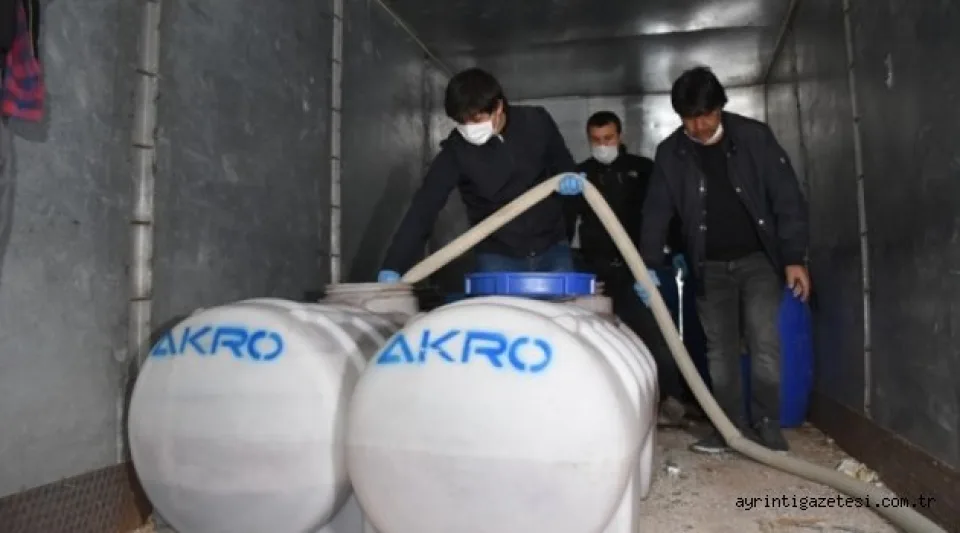 3 TON SAHTE ŞARAP ELE GEÇİRİLDİ