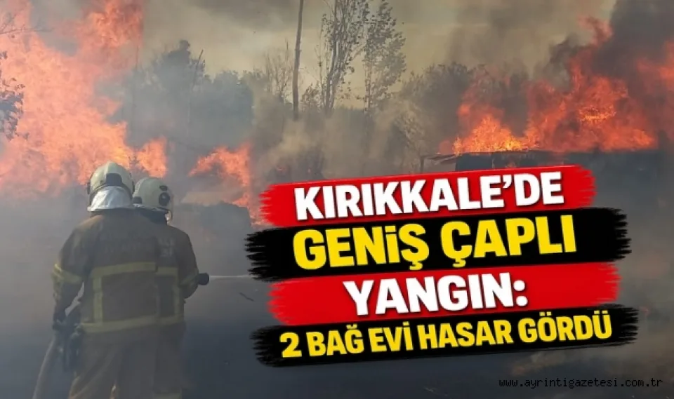 Kırıkkale'de geniş çaplı yangın: iki bağ evi hasar gördü 