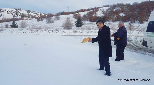 Sulakyurt’ta , Hayvanlar İçin Yem Bırakıldı