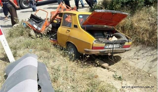 Sulama kanalına uçtu